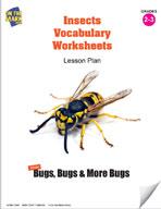 Insects Vocabulary Worksheets Grades 2-3