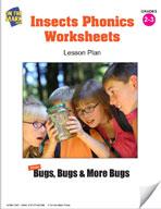 Insects Phonics Worksheets Grades 2-3