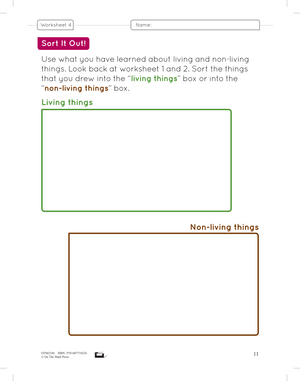 Life Science: Needs & Characteristics of Living Things; Exploring Senses Grade 1