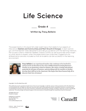 Life Science: Habitats & Communities; and Plant Growth & Changes Grade 4