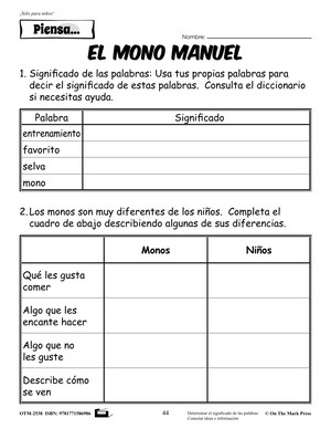 Solo Para Ninos / Just for Boys Reading Comprehension Spanish and English Grades 1-3