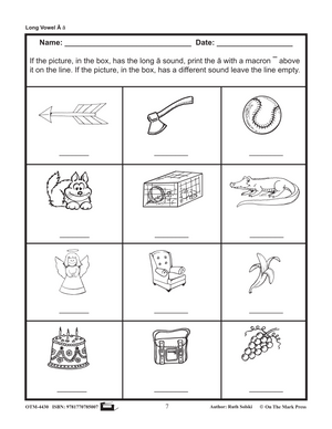Long "Aa"  Vowel Lesson One: Kindergarten - Grade 1
