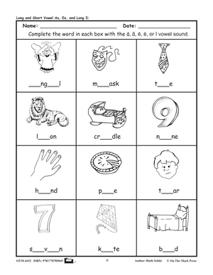 Long "Ii"  Vowel Lesson Five: Kindergarten - Grade 1