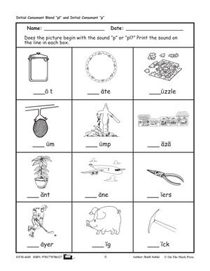 pl Initial Consonant Blend Lesson Plan: Kindergarten - Grade 1