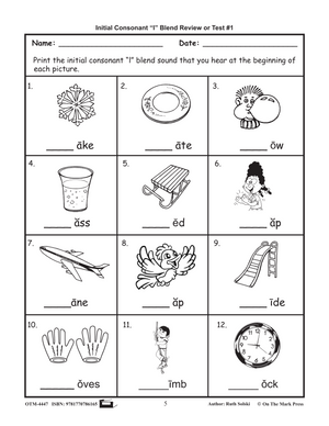 L Blend Reviews or Tests: Kindergarten - Grade 1