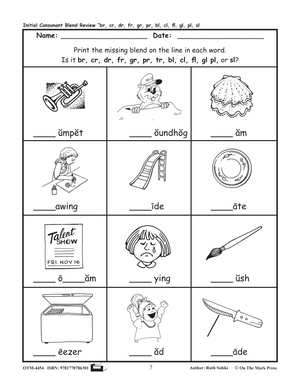 tr Initial Consonant Blend Lesson Plan Kindergarten - Grade 1