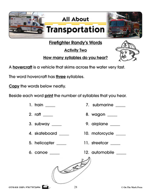 All About Transportation Grade 2