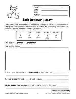 Synthesis & Evaluation Literature Response Activities Grades 1-3