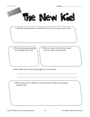 Reading Comprehension Activities For Boys: Fiction Grade 5