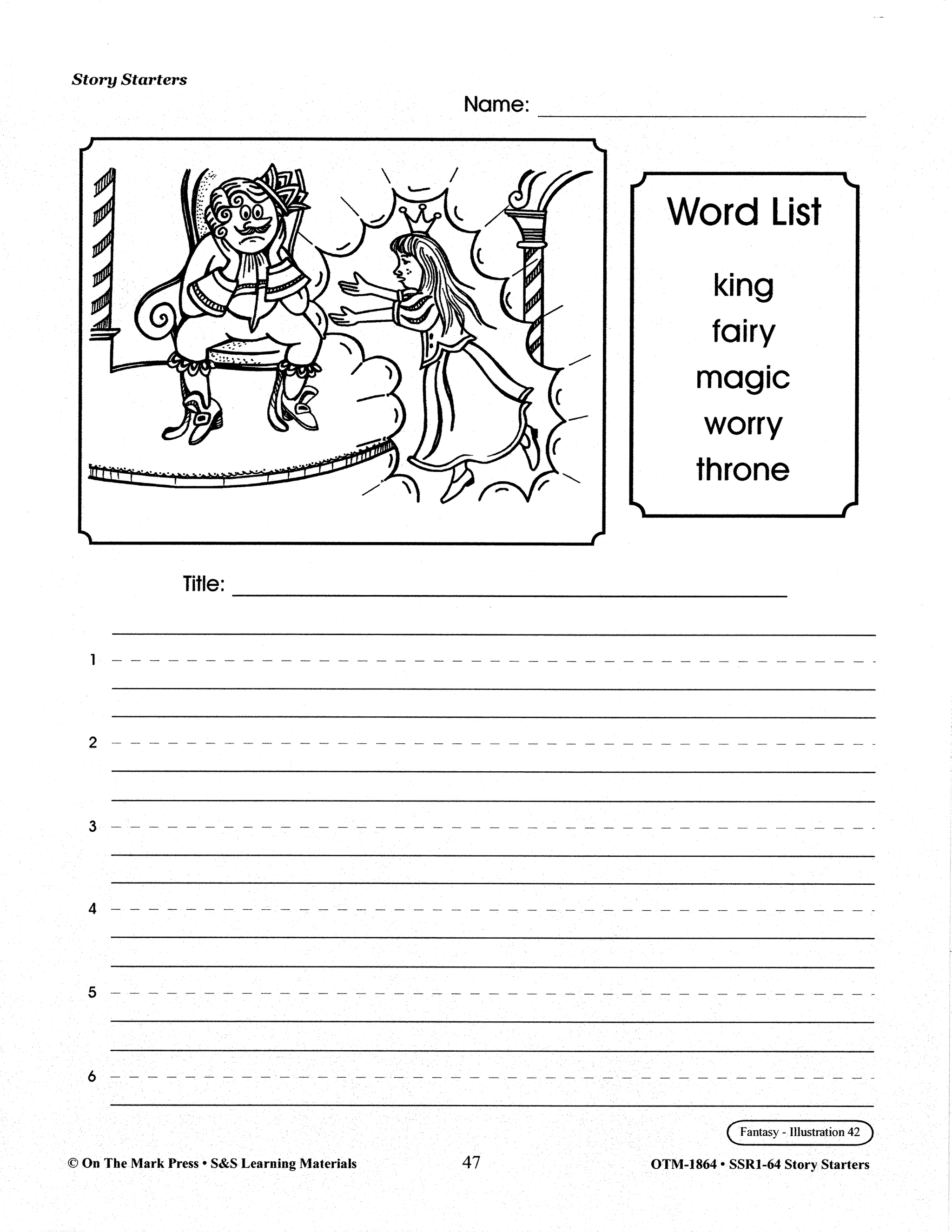 Fantasy Story Starters Grades 1 3