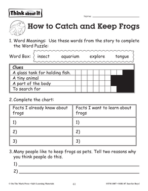 Non-Fiction Reading Comprehension Activities For Boys: Grade 2