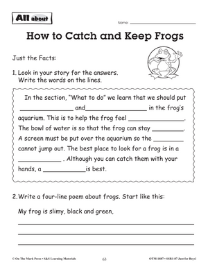 Non-Fiction Reading Comprehension Activities For Boys: Grade 2