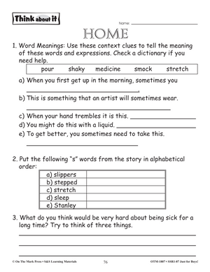 Fiction Reading Comprehension Activities For Boys: Grade 3