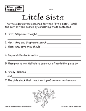 Reading Comprehension Activities For Girls: Fiction Grade 3