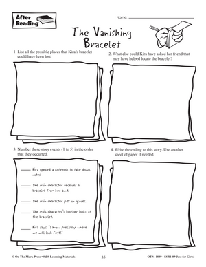 Reading Comprehension Activities For Girls: Fiction Grade 4