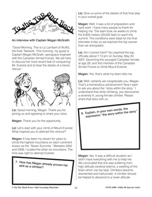 Reading Comprehension Activities For Girls: Non-Fiction Grade 6