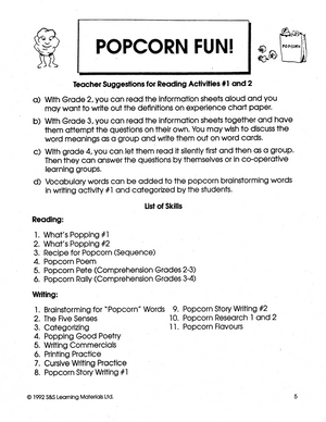 Popcorn Fun Grades 2-4