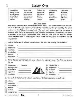 Spelling Grades 5/6 Workbook - Canadian Spelling Lessons/Worksheets