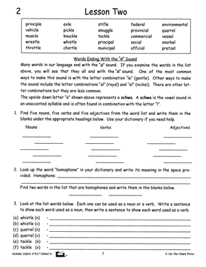 Spelling Grades 5/6 Workbook - Canadian Spelling Lessons/Worksheets