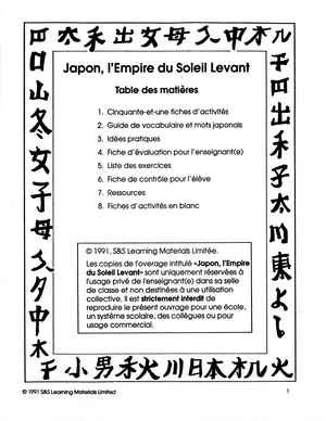 Japon 5e à 8e année