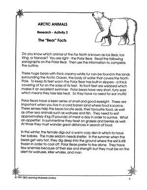 Arctic Animals Grade 4-6