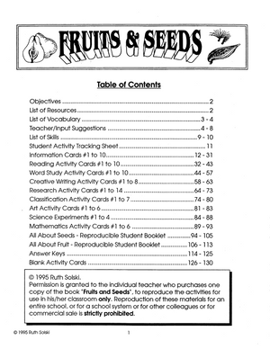 Fruits and Seeds Grades 4-6