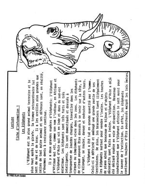 Un elephant, ca trompe! 4e à 5e année