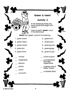 Shamrocks, Harps & Shillelaghs Theme Grades 3-4