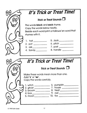 It's Trick Or Treat Time Grade 2
