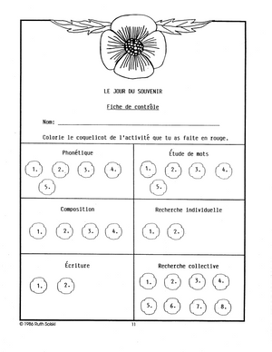 Pourquoi nous portons un coquelicot 2e à 3e année