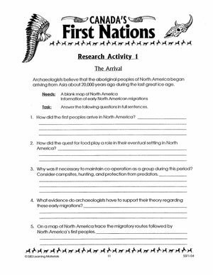 Canada's First Nations Grades 7-8