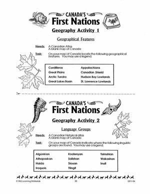 Canada's First Nations Grades 7-8