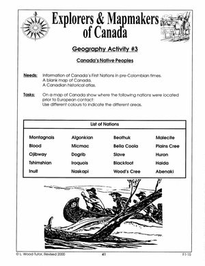 Explorers & Mapmakers of Canada Grades 7-8