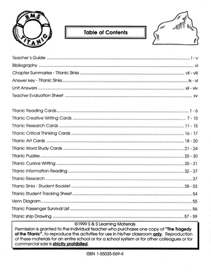 The Tragedy of the Titanic Grades 7-8