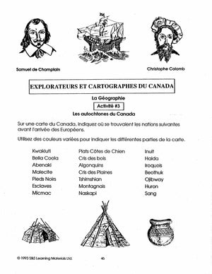 Explorateurs et cartographes du Canada 7e à 8e année