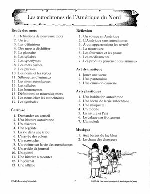 Les autochtones de l'Amérique du Nord 4e à 6e année