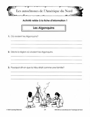 Les autochtones de l'Amérique du Nord 4e à 6e année