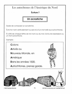 Les autochtones de l'Amérique du Nord 4e à 6e année