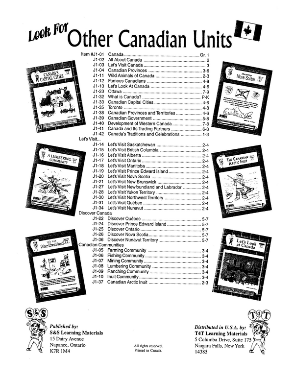Let's Visit Canada Grade 3
