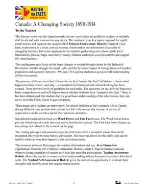 Canada: A Changing Society 1890-1914 Grade 8 Hi/Lo