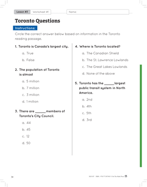 Living and Working In Ontario Grade 3 Ontario Social Studies Curriculum