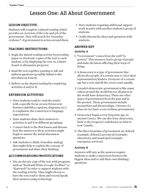 Alberta Grade 6 Social Studies: Government: Rights, Responsibilities & History