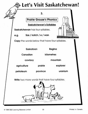 Let's Visit Saskatchewan Grades 2-4