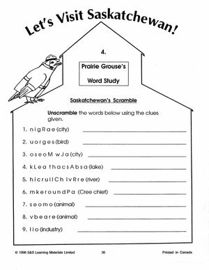 Let's Visit Saskatchewan Grades 2-4