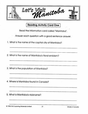 Let's Visit Manitoba Grades 2-4