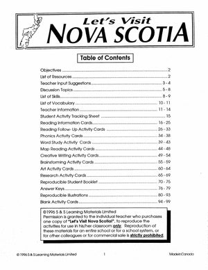 Let's Visit Nova Scotia Grades 2-4