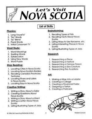 Let's Visit Nova Scotia Grades 2-4