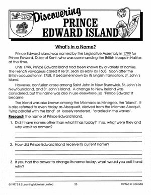 Discover Prince Edward Island Grades 5-7