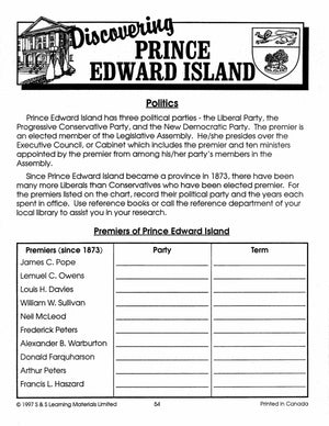 Discover Prince Edward Island Grades 5-7