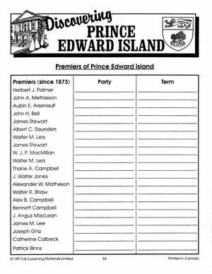 Discover Prince Edward Island Grades 5-7